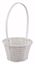 Picture of Round Bamboo W/Handle 5" White Painted