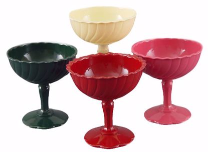 Picture of Diamond Line Tall Pedestal/Swirl Bowl Vase - Decorator Assortment