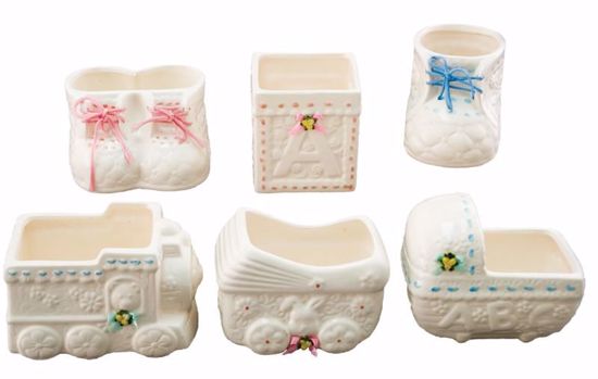 Picture of White Baby Planter Assortment (6 styles) 5"