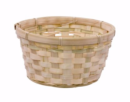 Picture of Round Natural Bamboo Low Bowl 8"