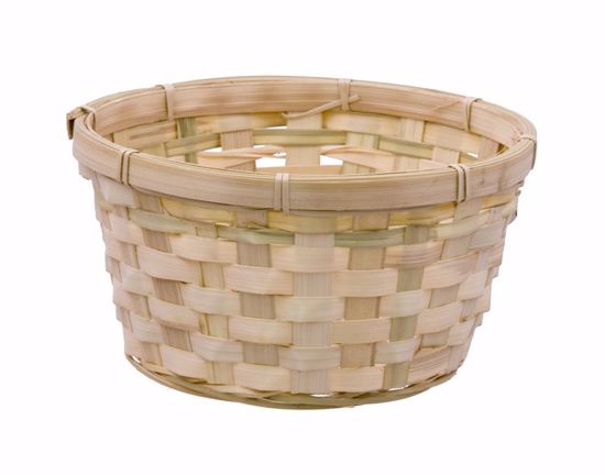 Picture of Round Natural Bamboo Low Bowl 8"
