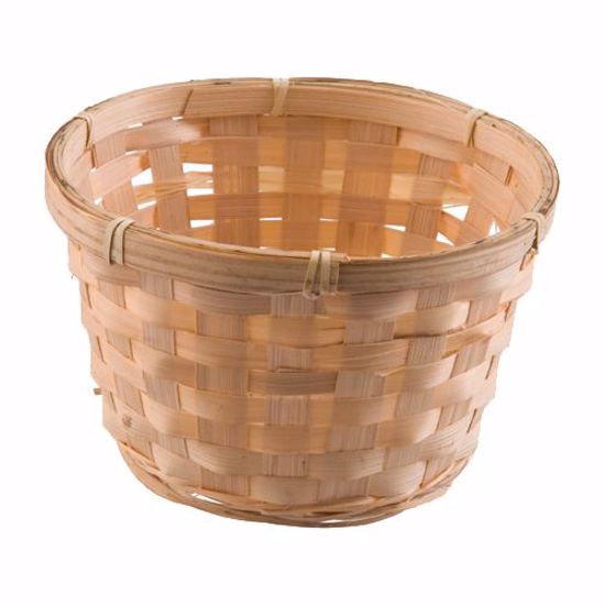 Picture of Round Bamboo Natural Low Bowl 6"