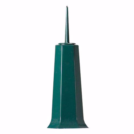 Picture of Diamond Line Memorial Vase - 6 Sided Green