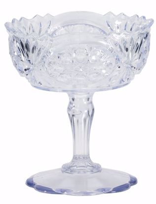 Picture of Diamond Line Tall Pedestal Vase - Crystal Clear