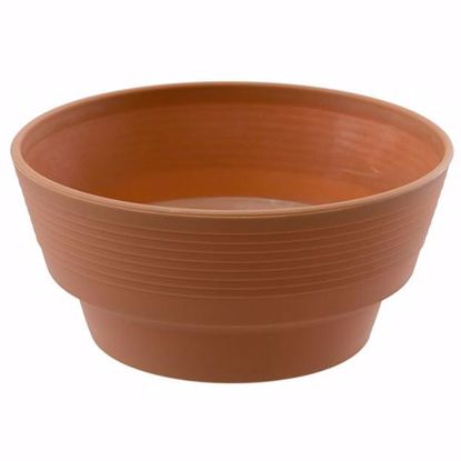 Picture of Diamond Line 9" Round Planter Bowl - Clay