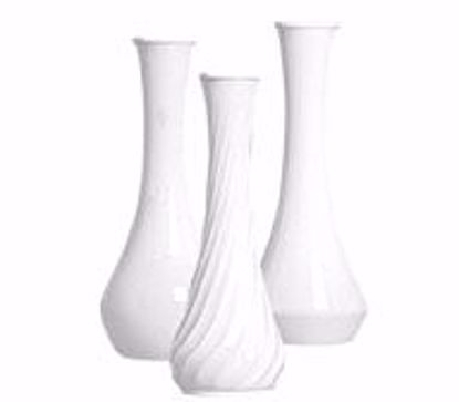 Picture of 9"Bud Vase Shapes Assortment - White
