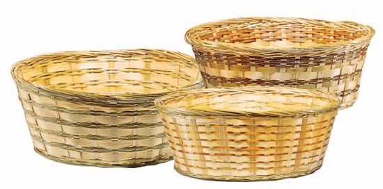 Picture of 6" Round Bamboo Low Bowl-Natural Weave (Hard Liner Incl.)