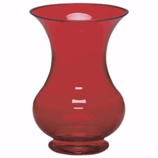 Picture of Syndicate Sales 8.5" Pedestal Vase - Ruby