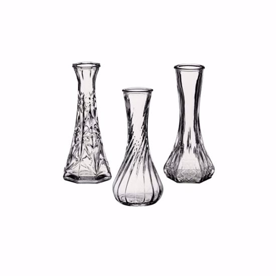 Picture of Syndicate Sales 6" Glass Bud Vase - Clear (3 Assorted Styles)