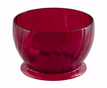 Picture of Diamond Line Swirl Bowl 6"-Ruby