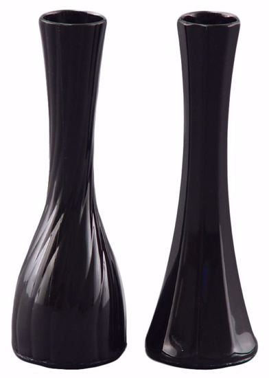 Picture of Diamond Line 9" Bud Vase - Black (2 Designs)
