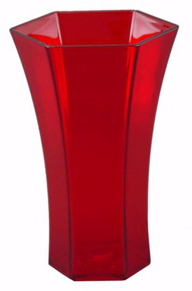 Picture of Diamond Line 8" Rose Vase - Ruby