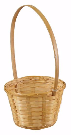 Picture of Round Bamboo W/Handle 6" Natural