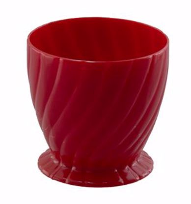 Picture of 4" Round Swirl Bowl - Red