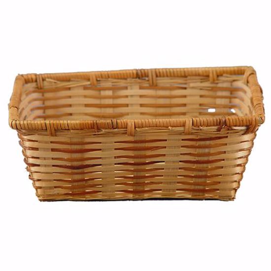 Picture of 7" Rectangular Bamboo Basket-Natural Weave (Hard Liner Incl.)