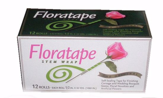 Picture of Floratape 1/2" Stem Wrap Floral Tape (Green)