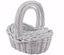 Picture of S/3 Oval Willow W/Handle White Painted