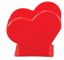 Picture of Diamond Line Tilted Heart Vase - Red