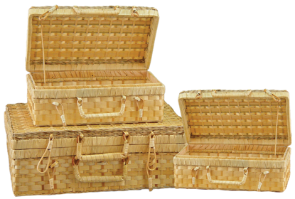 Picture of Bamboo Woven Basket Trunk Set-Natural