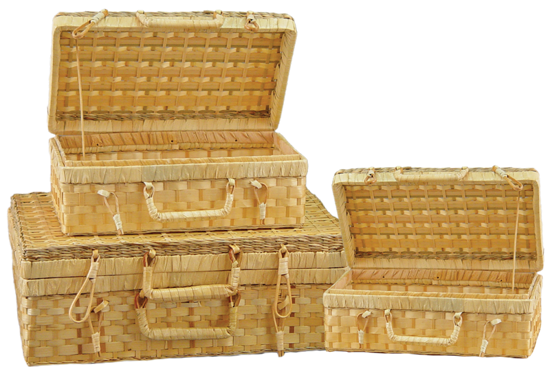 Picture of Bamboo Woven Basket Trunk Set-Natural