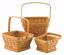 Picture of S/3 Square Chipwood W/Bale Handle Honey