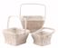 Picture of S/3 Square Chipwood W/Bale Handle White