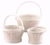 Picture of S/3 Round Chipwood W/Bale Handle White