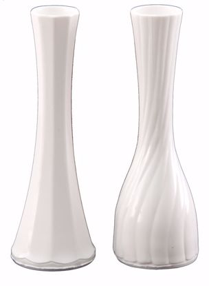 Picture of Diamond Line 9" Bud Vase - White (2 Designs)