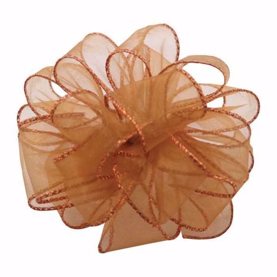 Picture of #9 Deluxe Wired Sheer Essence Ribbon - Copper