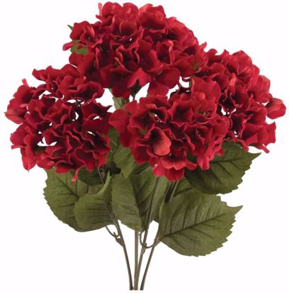 Picture of Red Hydrangea Bush (19", 5 Stems)