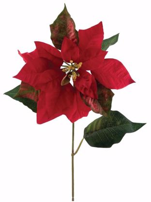 Picture of 27" Red Poinsettia Stem 9" Bloom