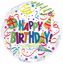 Picture of 17" 2-Sided Foil Balloon: Happy Birthday Party Hat & Horn