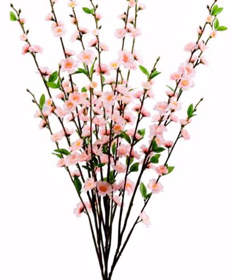 Picture of 32 Inch Pink Peach Blossom Bush x 15