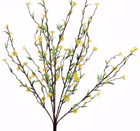 Picture of Yellow Mini Blossom Leaf Bush (9 Stems, 22")