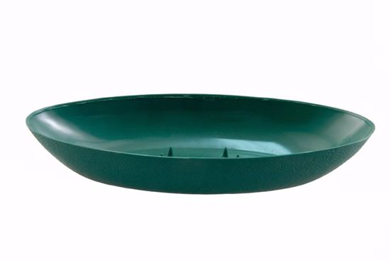 Picture of Diamond Line Boat Shaped Large Centerpiece Dish - Green