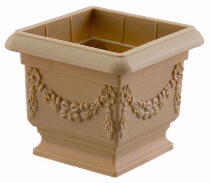 Picture of Diamond Line Baroque Pedestal Planter 4"-Gold