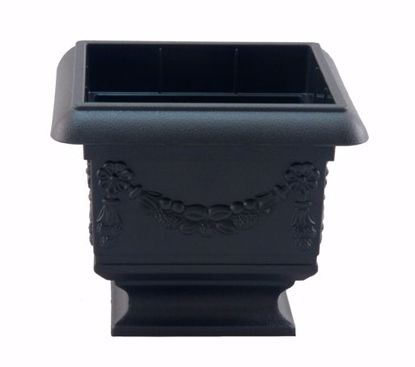 Picture of Diamond Line Baroque Pedestal Planter 4"-Black