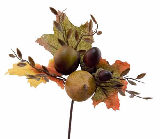 Picture of Fall Theme Pear Acorn Chestnut Pick (11")
