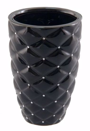 Picture of Black Round Rhinestone Vase