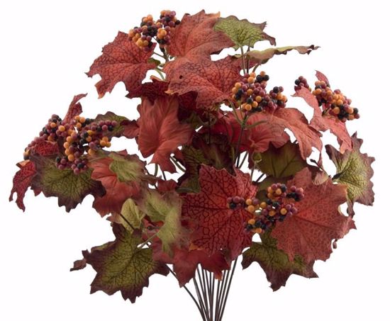 Picture of Autumn Leaves Berry Maple Leaves Bush (12 Stems, 18")