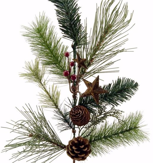 Picture of Evergreen Spray-Pine with Star-Pinecone-Berries (26")