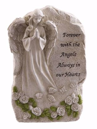 Picture of Forever With The Angels Memorial Stone ~ Polyresin