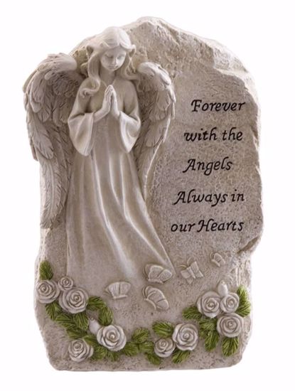 Picture of Forever With The Angels Memorial Stone ~ Polyresin