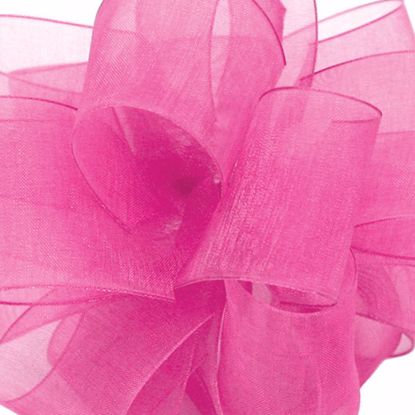 Picture of #3 Chiffon Ribbon - Pretty Pink (Hot Pink)