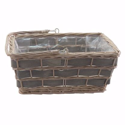 Picture of Rectangular Gray Woodchip W/Bale Handle