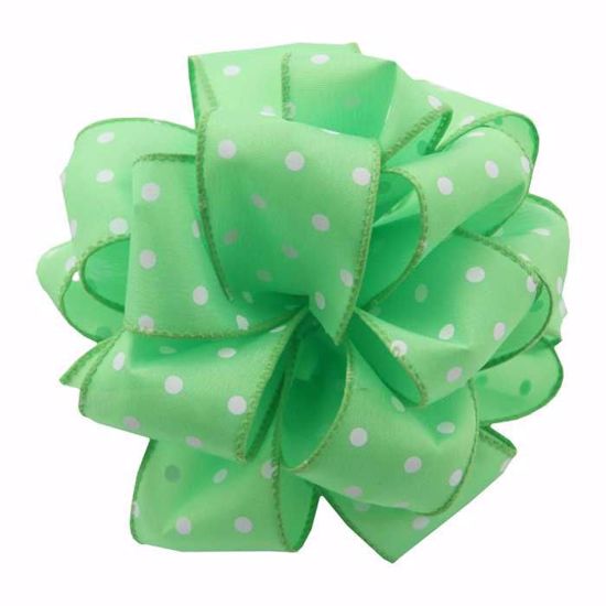 Picture of #9 Deluxe Wired Dots Ribbon - Lime