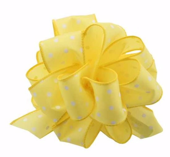 Picture of #9 Deluxe Wired Dots Ribbon - Yellow