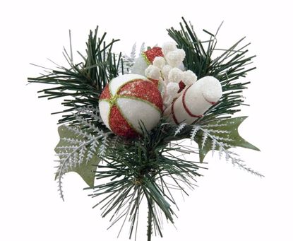 Picture of Holiday Red-White Ball-Candy-Berry Pick (7.5")