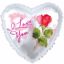 Picture of 17" 2-Sided Foil Balloon: I Love You Rose
