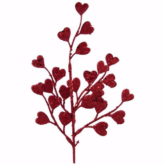 Picture of 13.5" Red Mica Mini Heart Pick